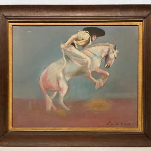 Óleo "Jineteada" de Clarel Neme - 50 x 60 cm - imagen 2