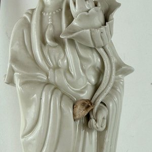 Figura Antigua De Guanyin Dehua "Blanc de Chine" - imagen 3