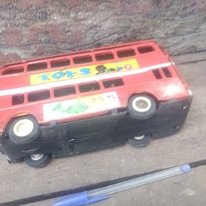 Ómnibus de Hojalata Vintage de Dos Pisos Estilo Londres - imagen 2