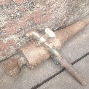 Antiguas Canillas de Madera y Bronce de Tonel y Barrica - imagen 1