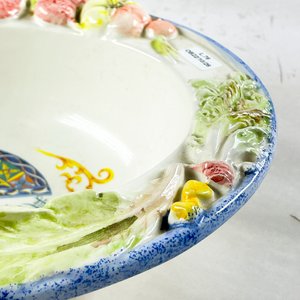 Fuente Oval Cerámica Decorada con Verduras y Frutas - imagen 3