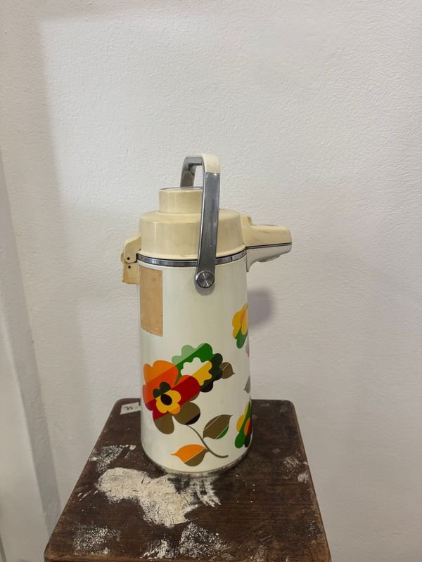 Termo Metálico Estampado con Flores