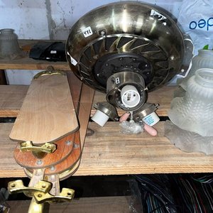 Ventilador de Techo con 3 Aspas de Madera y Bronce - imagen 5