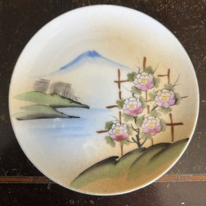 Conjunto de Platos Orientales Pintados a Mano con Paisaje y Monte Fuji - imagen 6