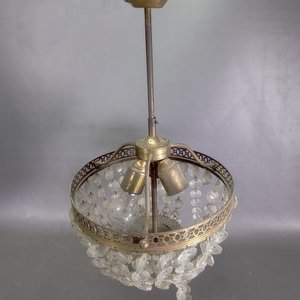 Colgante de Bronce con Cristales para Tres Luces - imagen 7