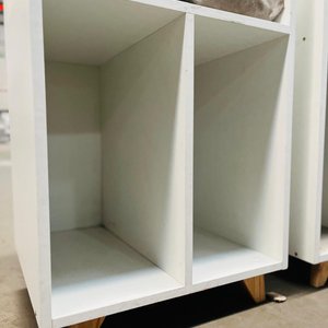 Juego de 3 Muebles Organizadores Blancos con Bolsas de Tela - imagen 4