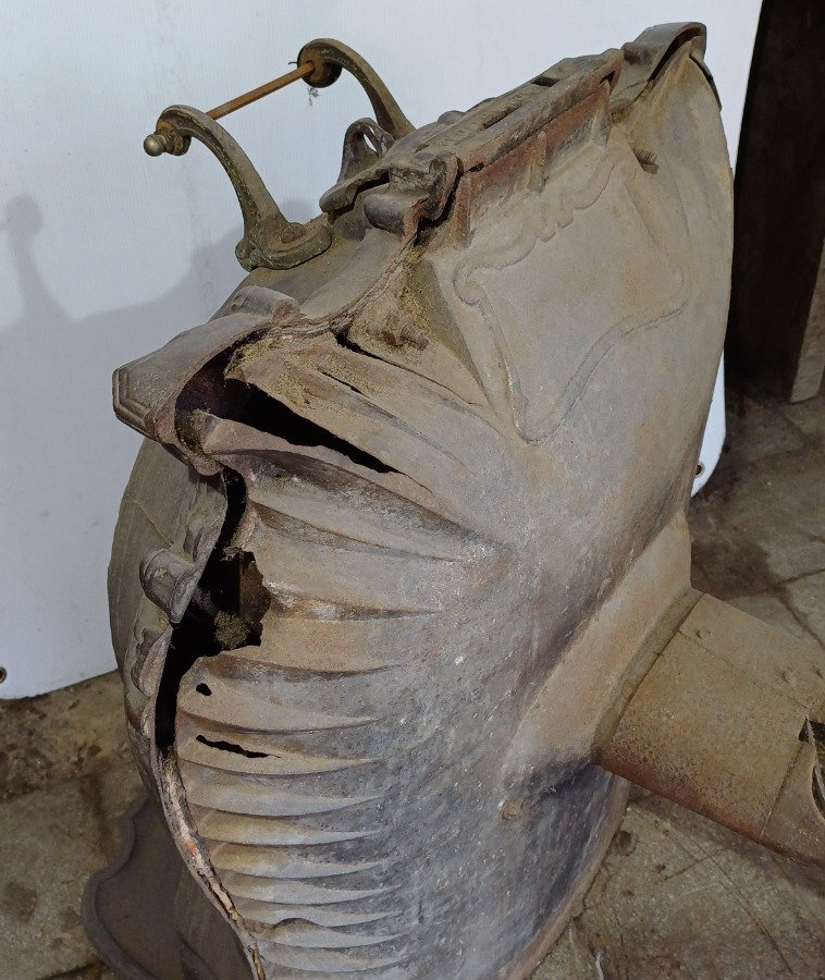 Salamandra antigua en hierro fundido para decoración - imagen 10