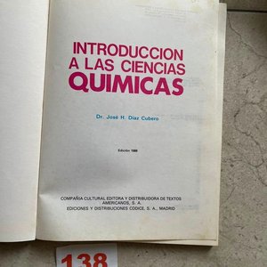 Introducción a las Ciencias Químicas por Dr. José H. Díaz Cubero - Edición 1988 - imagen 2