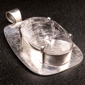 Colgante de Plata 950 con Cuarzo Cristal Rutilado - imagen 2