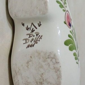 Cenicero Vintage Zueco Holandés De Delftse Pauw Cerámica Pintado a Mano - imagen 5