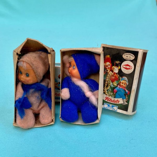 Dos pequeñas muñecas miniatura Fofolete de los años 70 - imagen 2