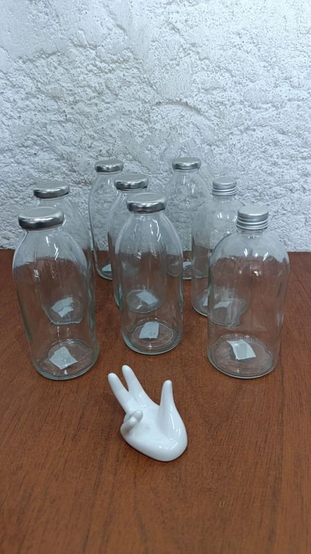 Botellas de vidrio con tapa metálica 500ml