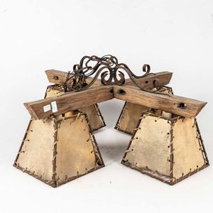 Lote anterior: Colgante de Techo Rústico Madera y Metal con 4 Luces y Pantallas