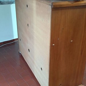 Mueble Organizador Modular de Madera Maciza con Puertas de Vidrio y Cajón - imagen 4