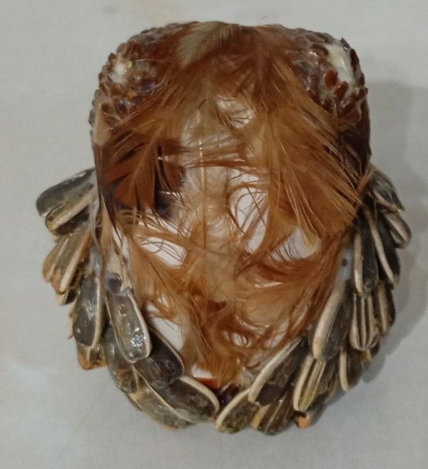 Figura de Búho con Decoración de Plumas - imagen 4