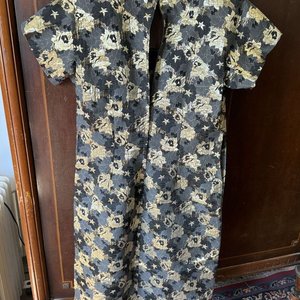 Vestido Vintage Brocado Estilo Recto con Estrellas y Flores Metálicas - imagen 3