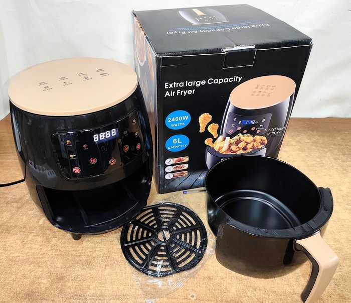 Freidora de Aire Digital Programable 6L con Pantalla Táctil - Nueva en Caja