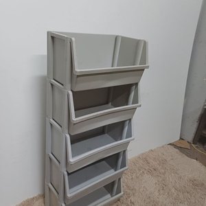 Set de 5 Organizadores Apilables Grandes Grises - imagen 4