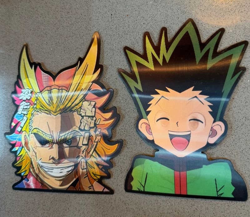Stickers de Personajes Anime: All Might y Gon Freecss