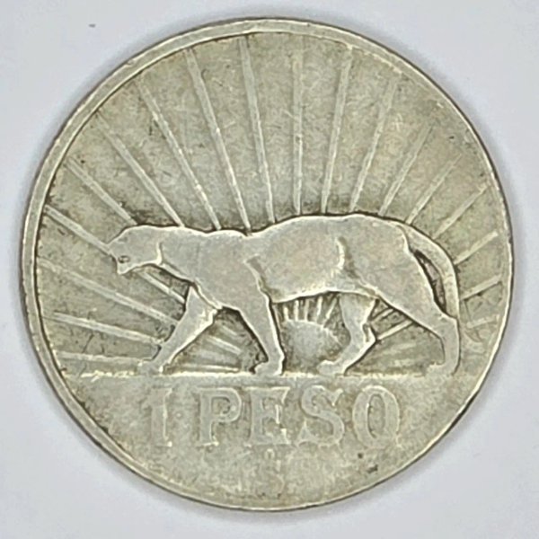 Moneda de Plata Uruguaya 1 Peso "Puma"