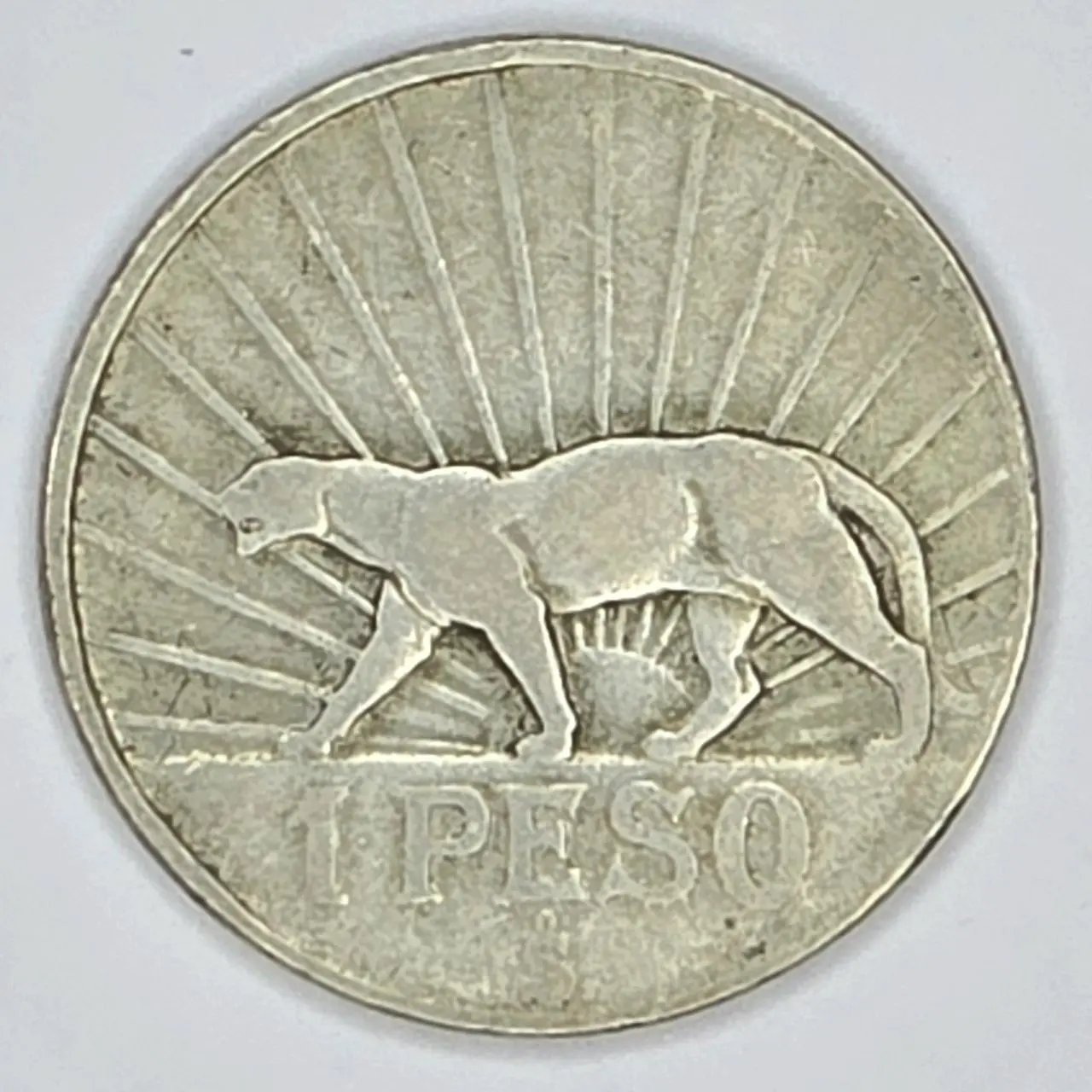 Moneda de Plata Uruguaya 1 Peso "Puma"