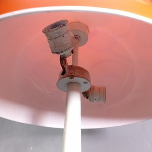Lámpara de Diseño Tipo Hongo en Acrílico Naranja y Blanco - imagen 4