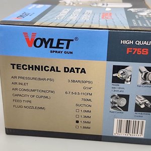 Pistola de Pintar a Alta Presión Voylet F75S con Tacho de Aluminio - imagen 4