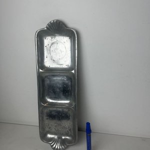 Copetinero de Peltre con 3 Compartimentos y Asas Decorativas - imagen 5