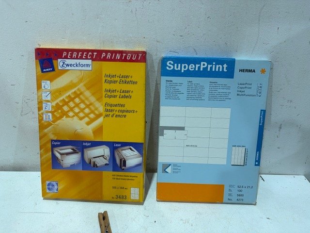 2 Cajas de Etiquetas Autoadhesivas SuperPrint y Zweckform