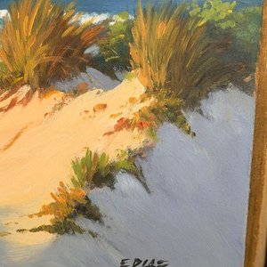 Eduardo Díaz - Óleo "Dunas" sobre cartón, 40x30cm - imagen 4