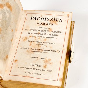 Misal Francés de 1887 con Tapa de Marfil y Cierre Metálico - imagen 5
