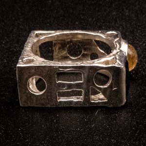 Anillo de Plata 950 con Turmalina y Cuarzo Rutilo - imagen 2