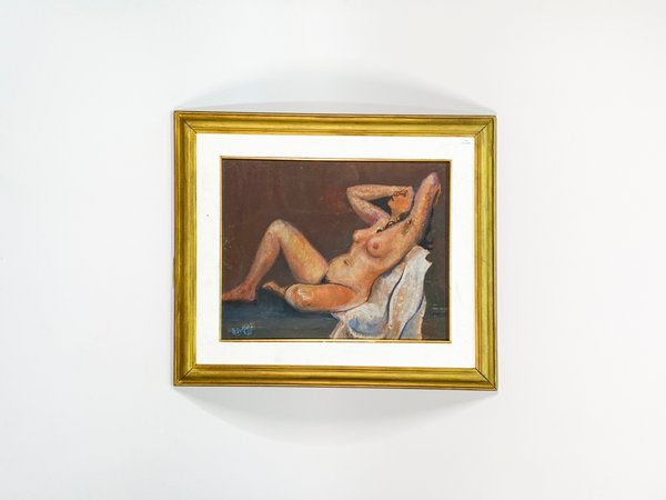 Pintura de desnudo femenino firmada por R.D Maria - imagen 1