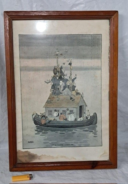 Lámina Enmarcada "Official Cleaning For Mr. Arks" de Heath Robinson