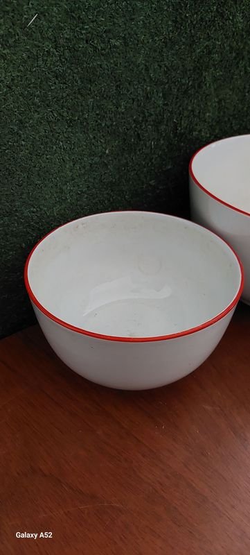 Jarras Blancas con Borde Rojo - imagen 10
