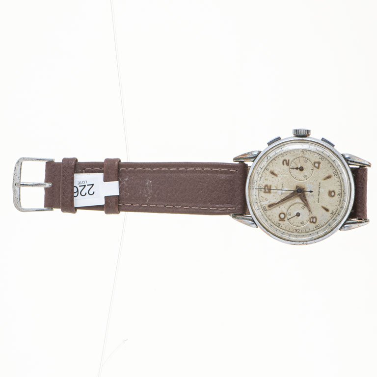 Reloj Crono de Acero con Cinta de Cuero - imagen 2