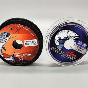 2 Carreteles de Tanza para Pesca: NTH Maghylon 0,25 mm y Grilon Starlight Premium 0,26 mm - imagen 1