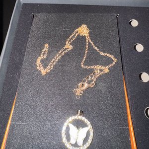 Lote siguiente: Collar con Dije de Mariposa y Circones