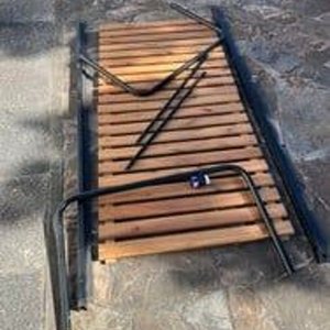 Cama Medida Especial Hierro y Madera + Colchon - imagen 4