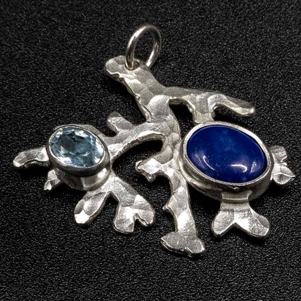 Colgante Plata 950 con Lapislázuli y Topacio - imagen 1