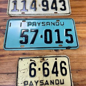 Lote de 4 Matrículas Antiguas de Paysandú - imagen 2