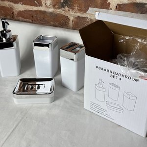 Set de Baño 4 Piezas Tolar: Dispensador, Porta Cepillos, Vaso y Jabonera - imagen 7
