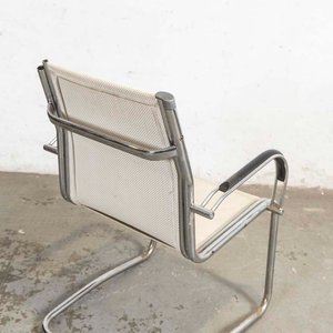 Sillón de Oficina Fijo Cromado con Asiento Tapizado - imagen 3