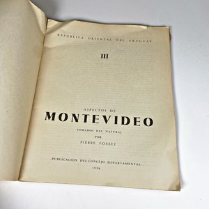 Libro "Aspectos de Montevideo" de Pierre Fossey, Edición 1958 - imagen 2