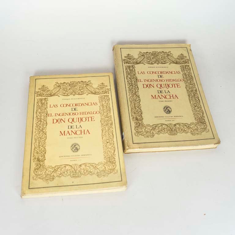 Lote siguiente: Libros de Las Concordancias de El Ingenioso Hidalgo Don Quijote de La Mancha