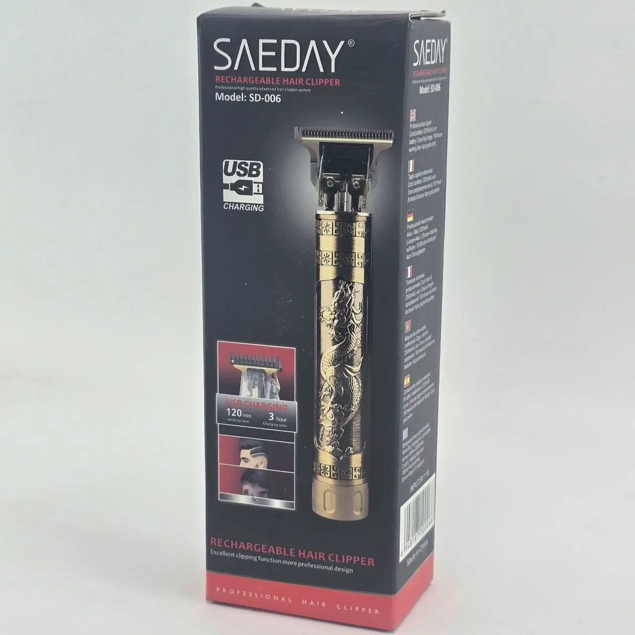 Patillera Recargable USB C Saeday Modelo SD-006 con Accesorios