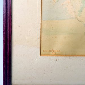 Acuarela "Jarrón con Rosas" firmada F. de León Fernández (1949) - imagen 3
