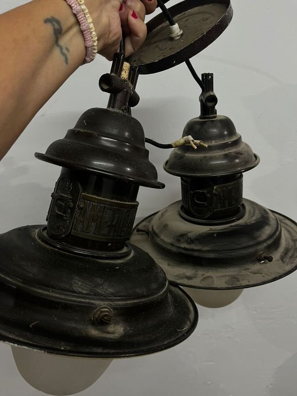 Lámparas antiguas de bronce para iluminación - imagen 5