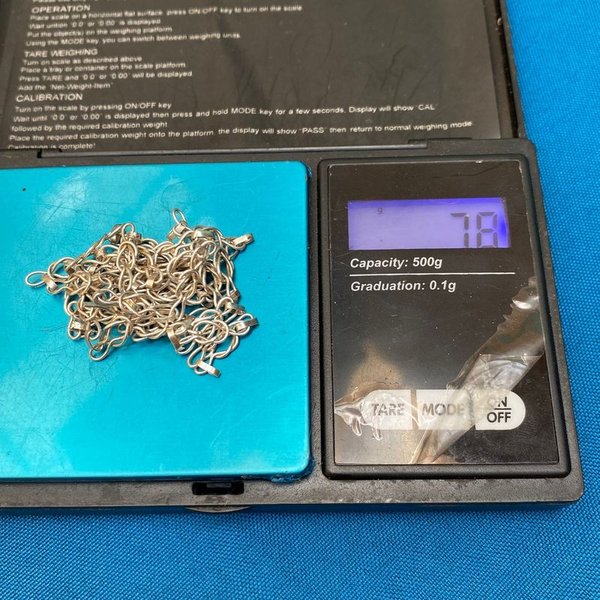 Cadena de plata larga y elegante - imagen 7