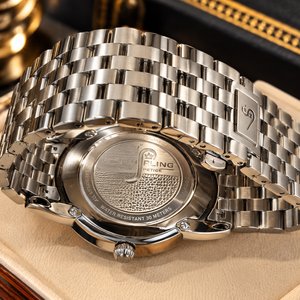 Reloj Stührling Prestige Swiss Made Acero Inoxidable Esfera Negra - imagen 3